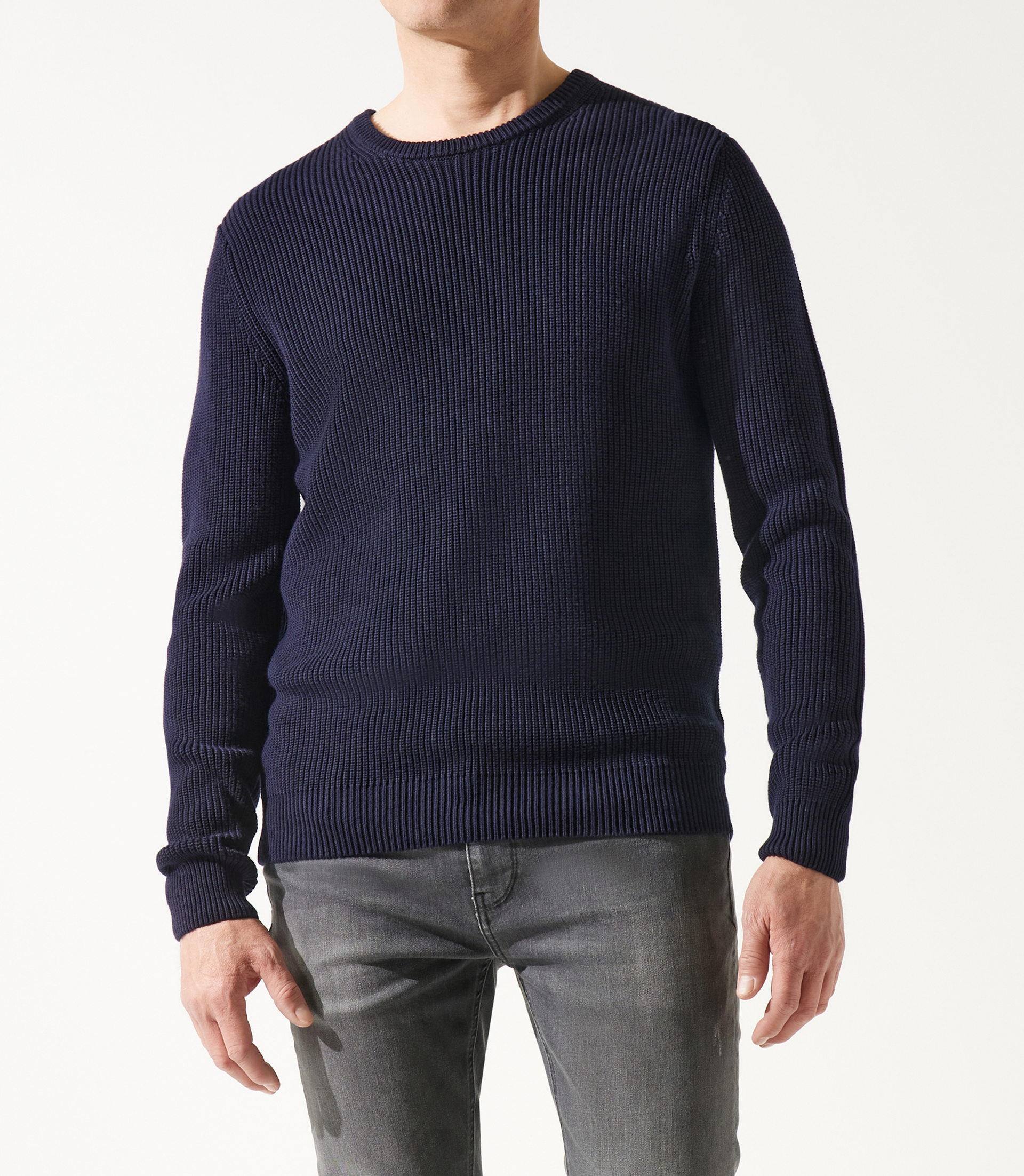 Pull col rond marine - IZAC