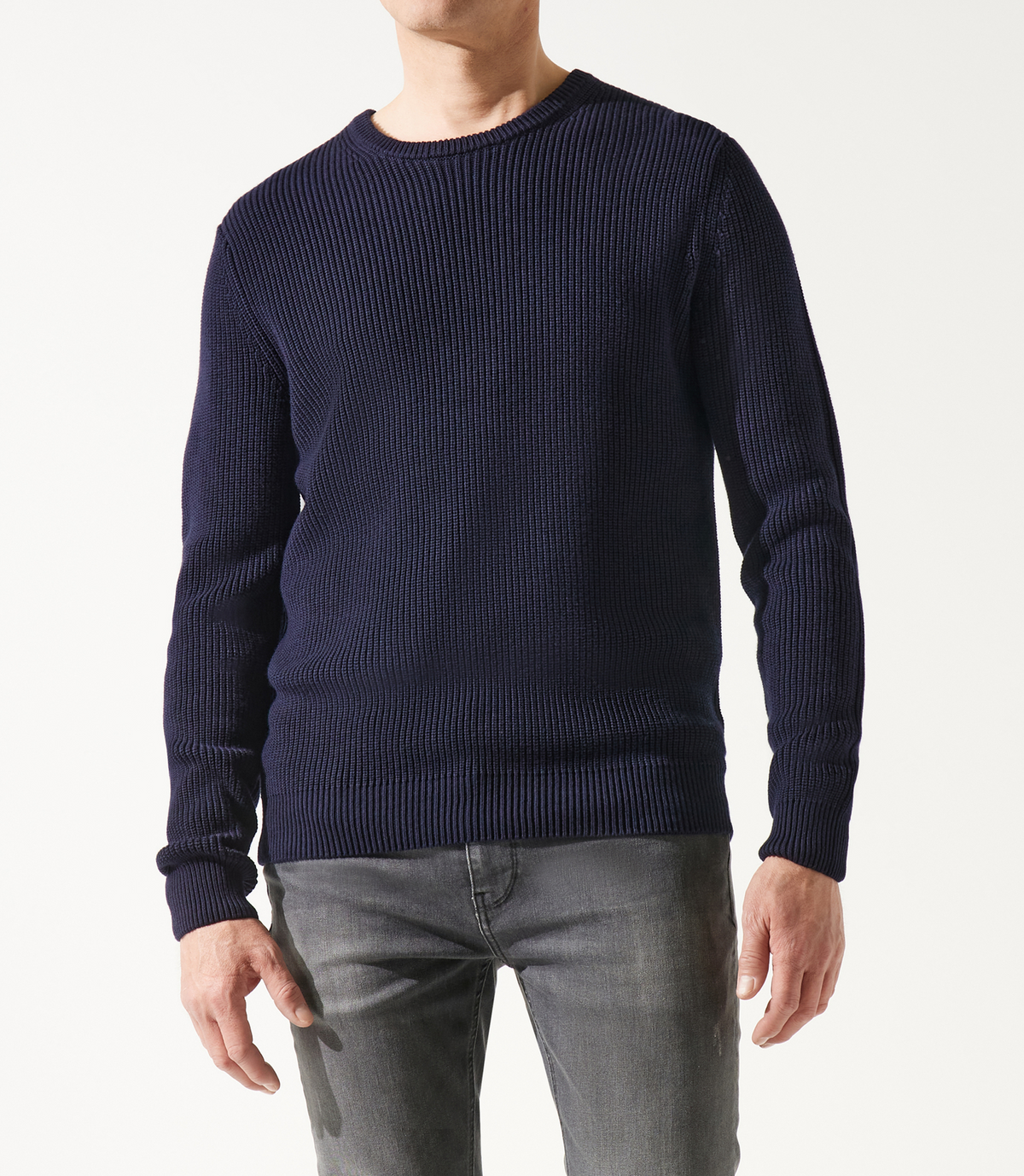 Pull col rond marine - IZAC