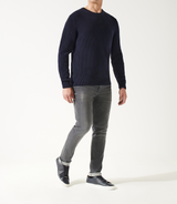 Pull col rond marine - IZAC