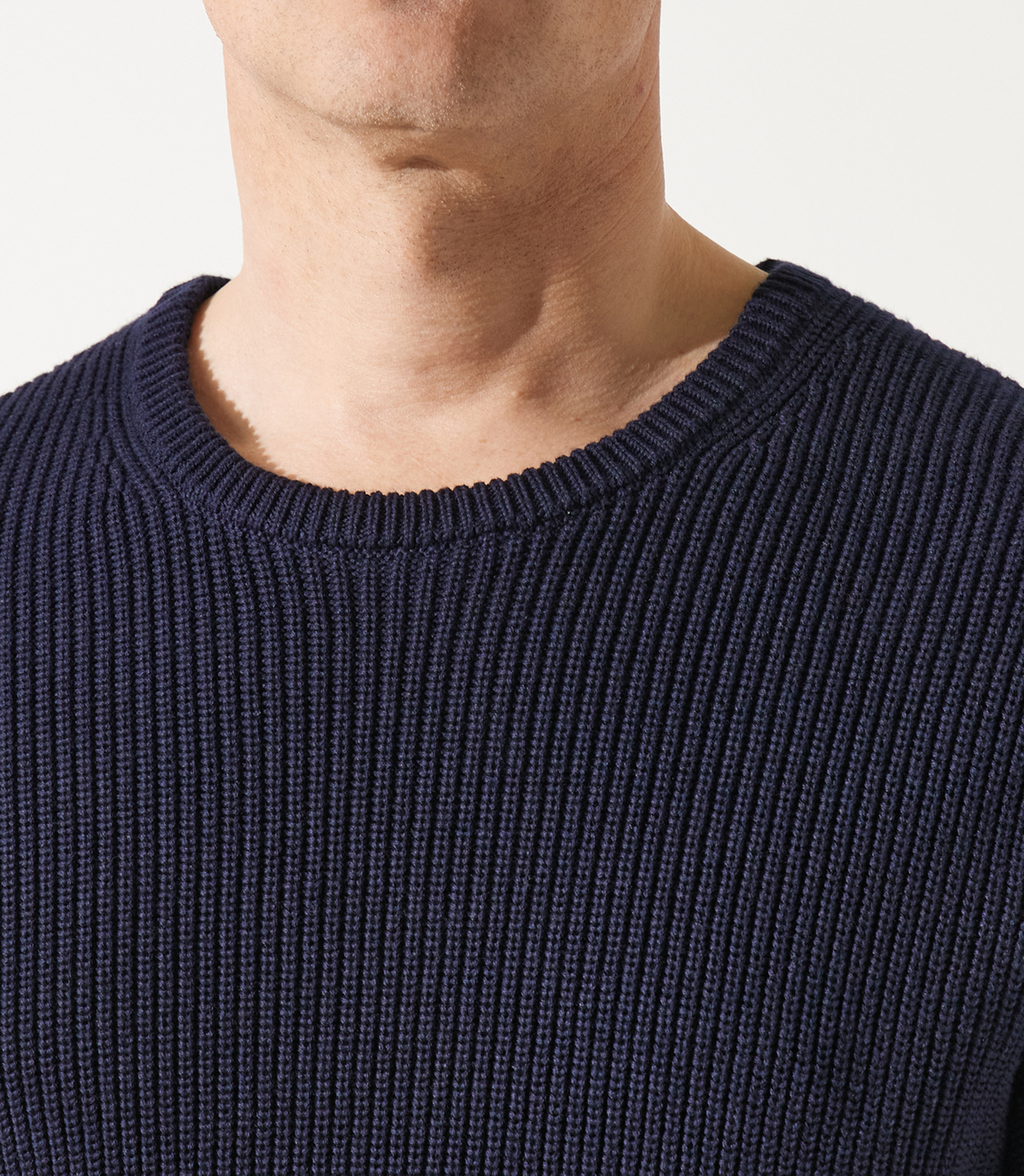 Pull col rond marine - IZAC