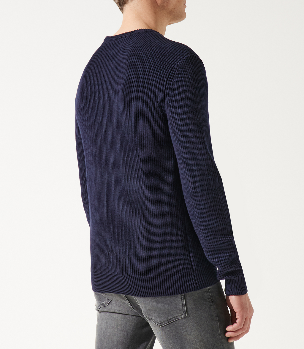 Pull col rond marine - IZAC