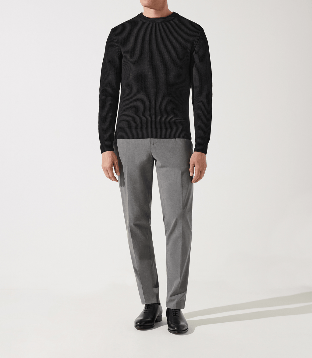 Pull col rond noir - IZAC