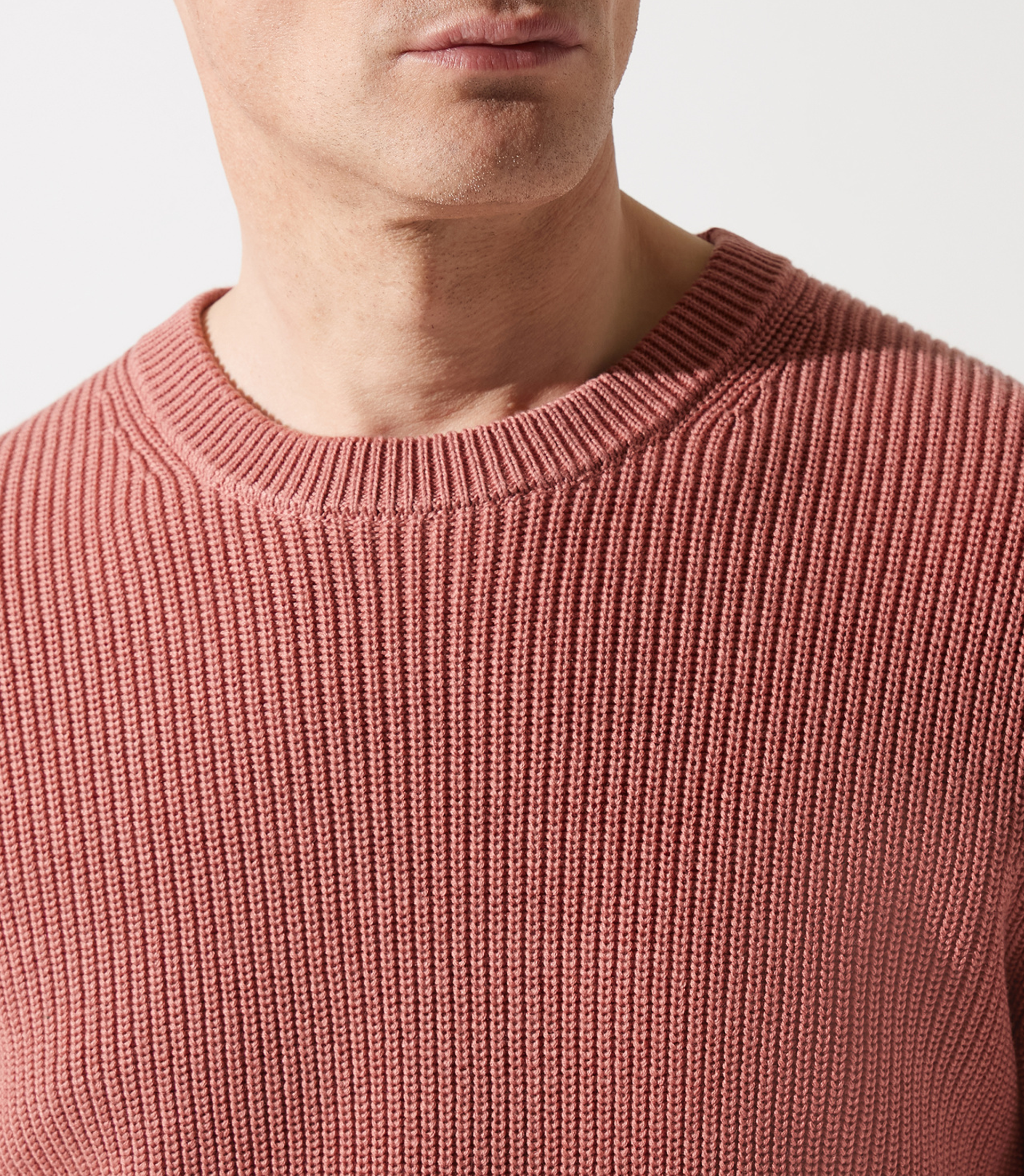 Pull col rond rose vieilli - IZAC