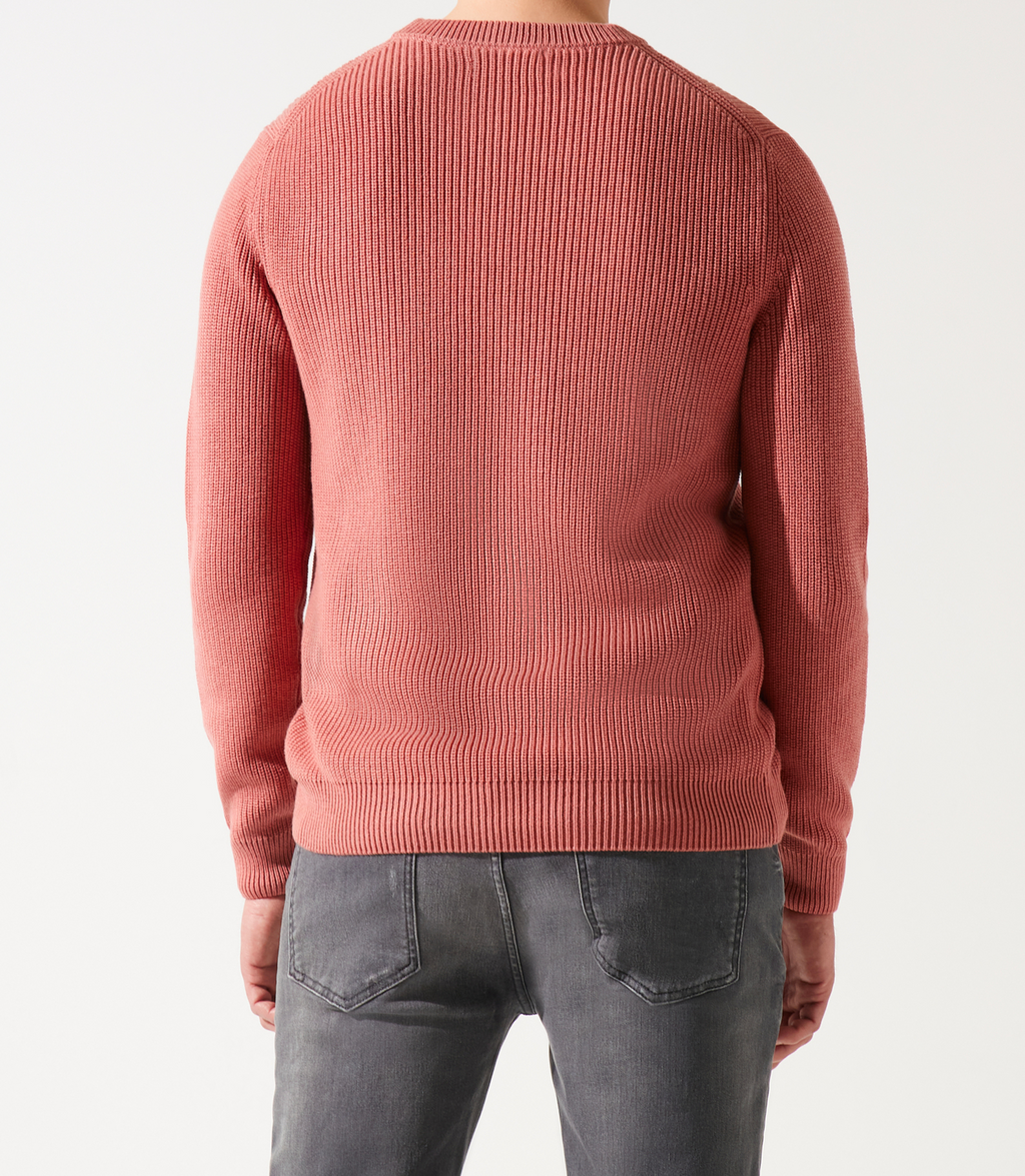 Pull col rond rose vieilli - IZAC