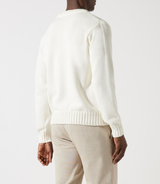 Pull col rond rayé écru - IZAC