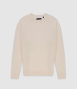 Pull col rond jeux de point écru - IZAC