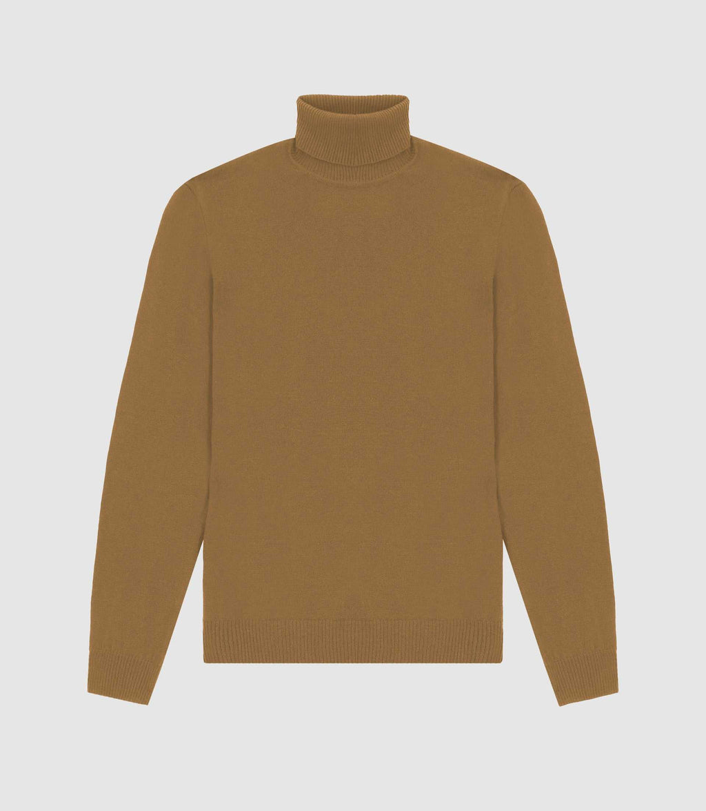 Pull col roulé camel - IZAC