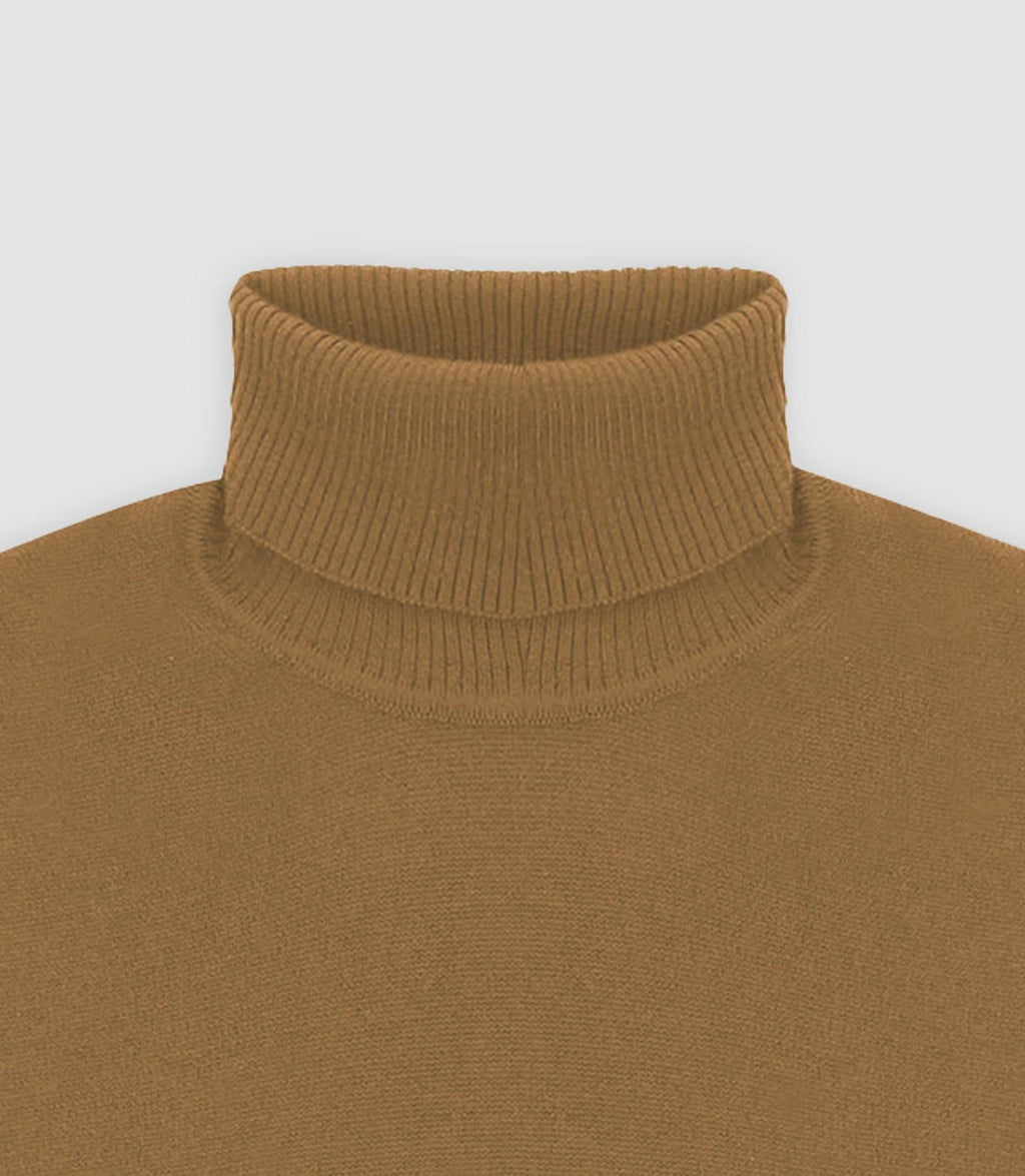 Pull col roulé camel - IZAC