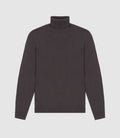 Pull col roulé marron 100% mérinos - IZAC