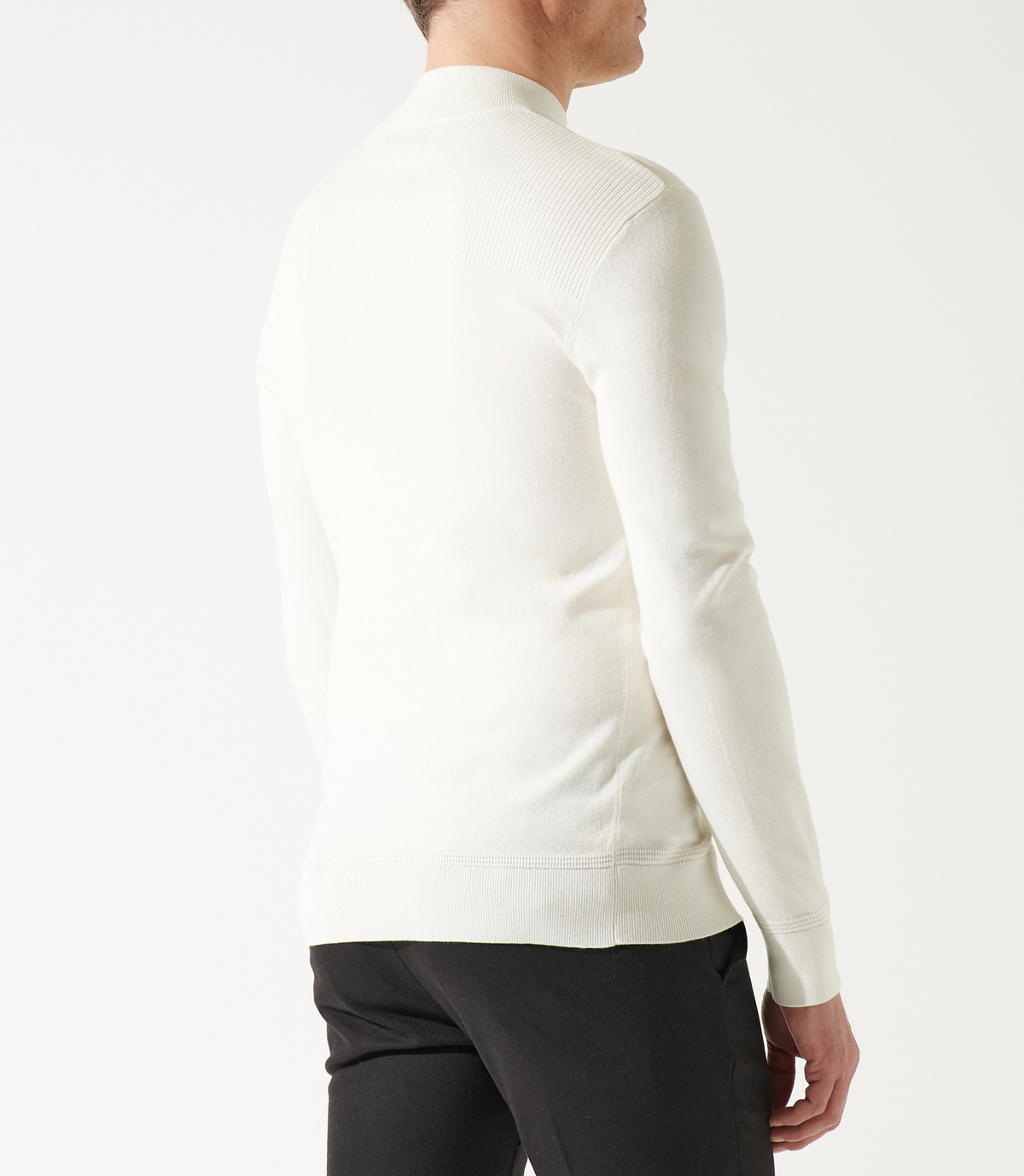 Pull col rond rayé écru - IZAC