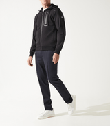 Sweat zippé à capuche noir - IZAC