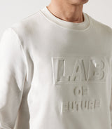 Sweat col rond fantaisie blanc - IZAC