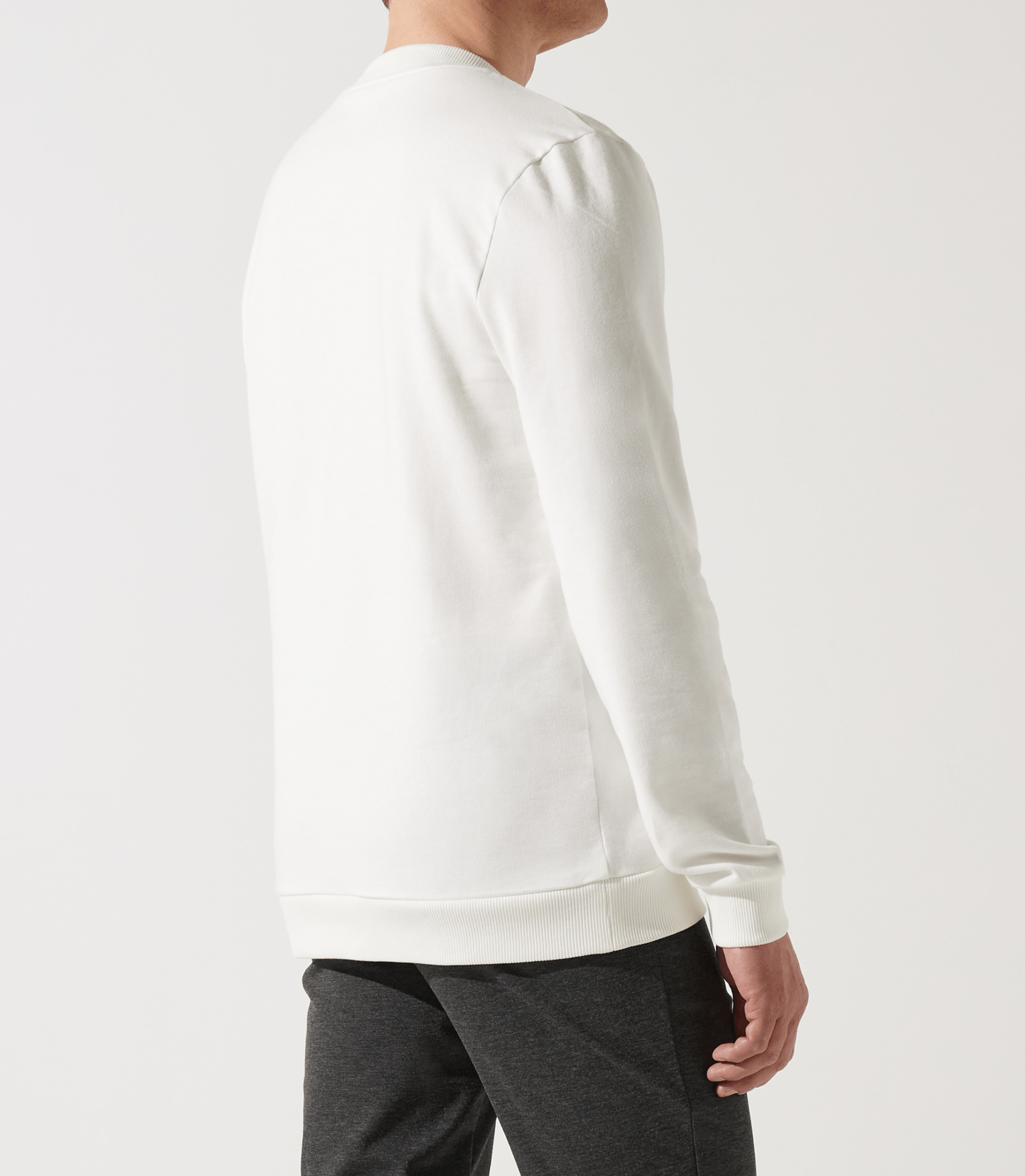 Sweat col rond fantaisie blanc - IZAC