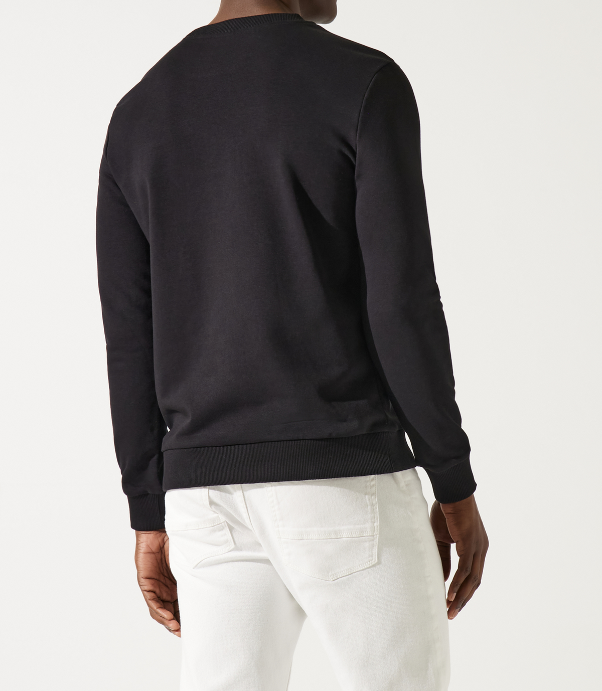 Sweat col rond fantaisie noir - IZAC