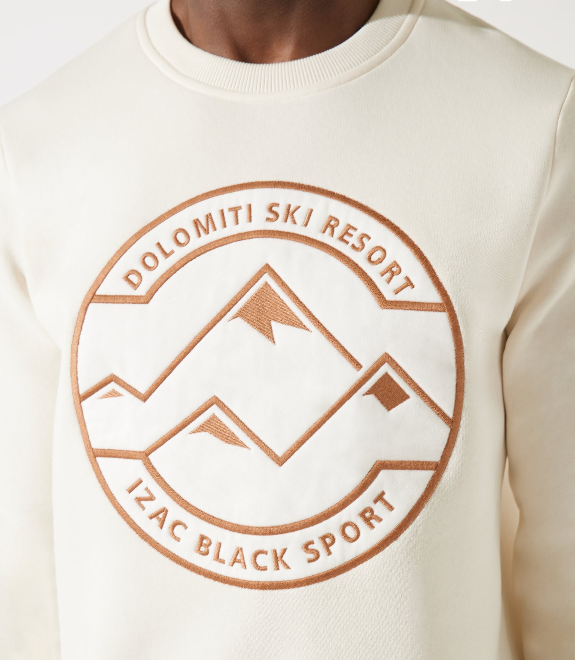 Sweat col rond fantaisie écru - IZAC