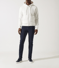 Sweat zippé brodé à capuche beige - IZAC