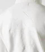 Sweat zippé brodé à capuche beige - IZAC