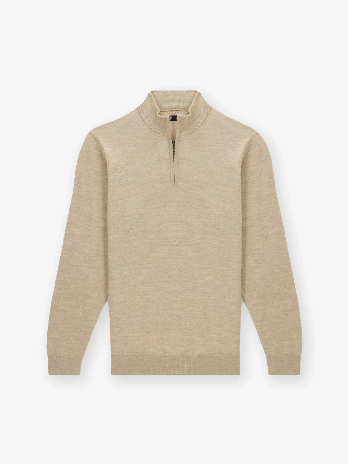 Pull col zip beige foncé - IZAC