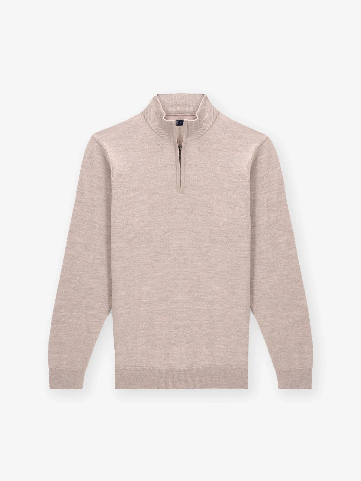 Pull col zip beige rose - IZAC