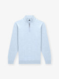 Pull col zip bleu ciel - IZAC