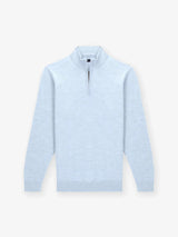 Pull col zip bleu ciel - IZAC