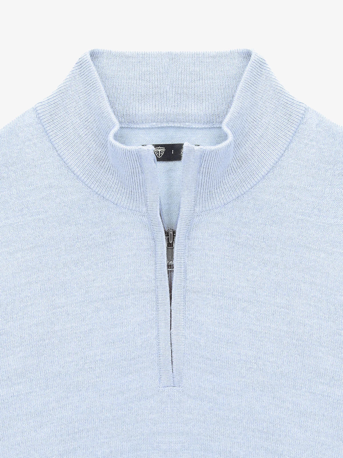 Pull col zip bleu ciel - IZAC