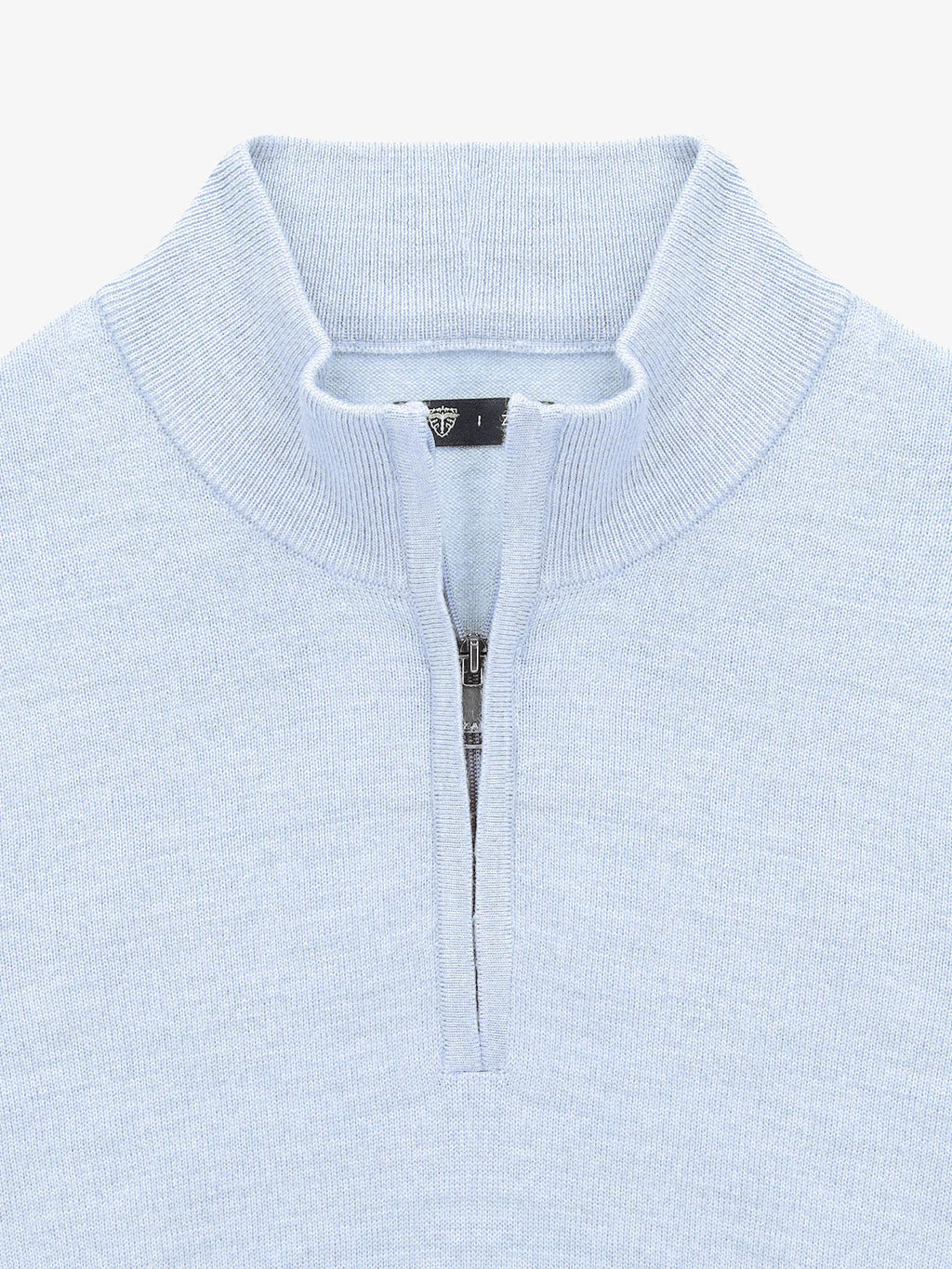 Pull col zip bleu ciel - IZAC