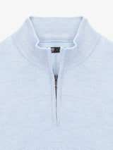 Pull col zip bleu ciel - IZAC