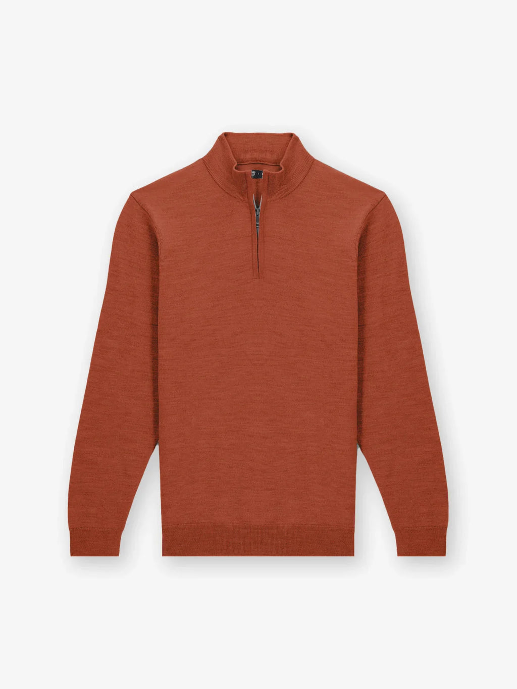 Pull col zip brique - IZAC