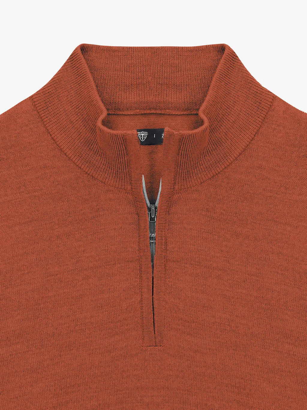 Pull col zip brique - IZAC
