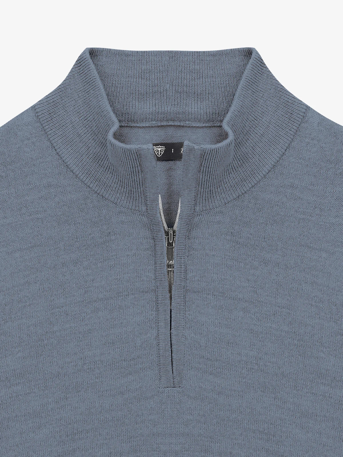 Pull col zip indigo - IZAC