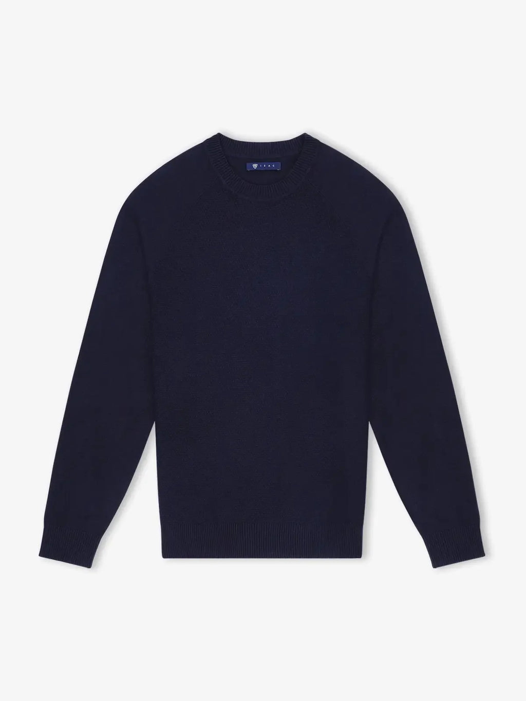 Pull col rond jeux de point marine - IZAC