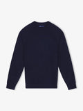 Pull col rond jeux de point marine - IZAC