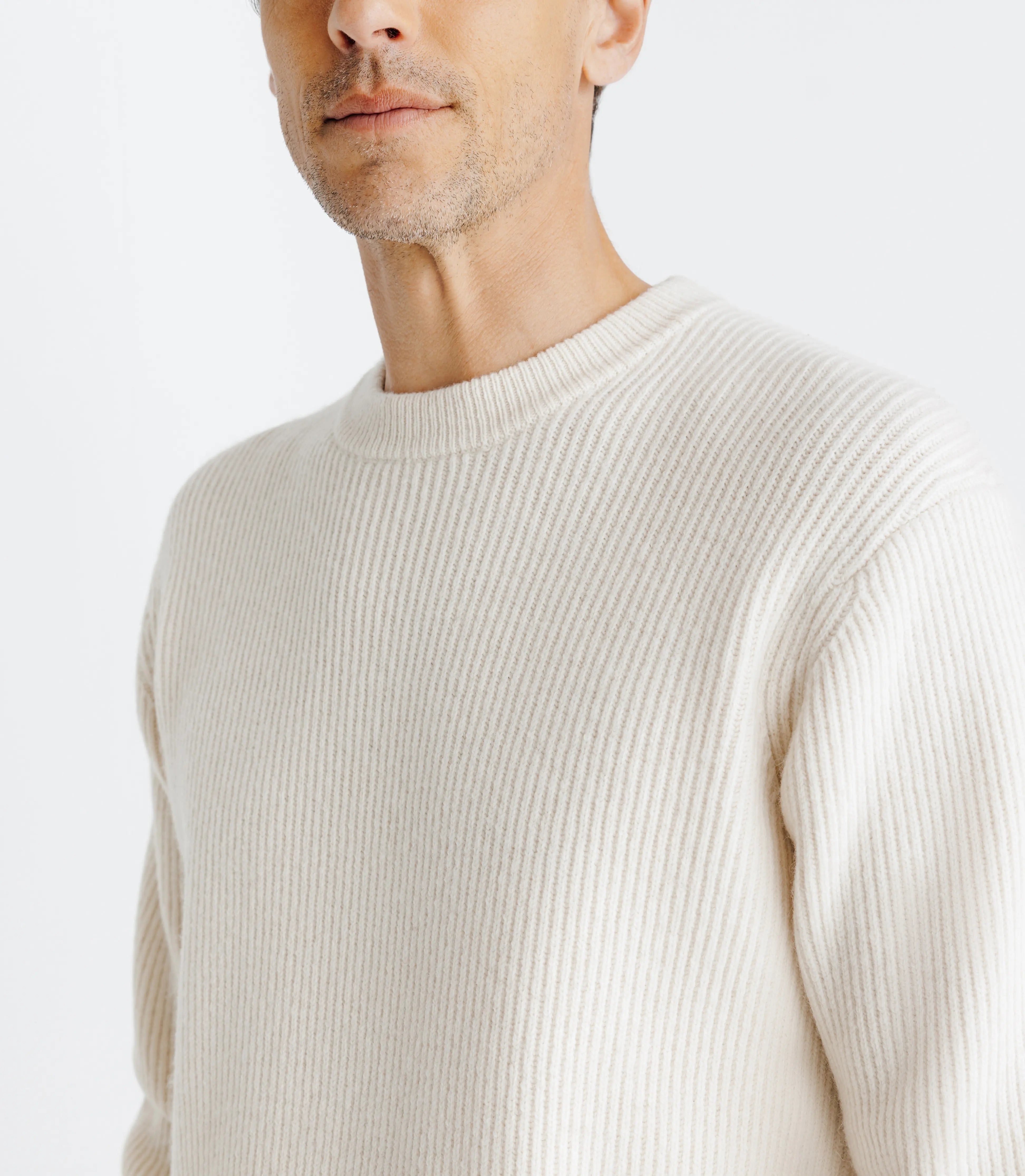 Pull col rond écru - IZAC