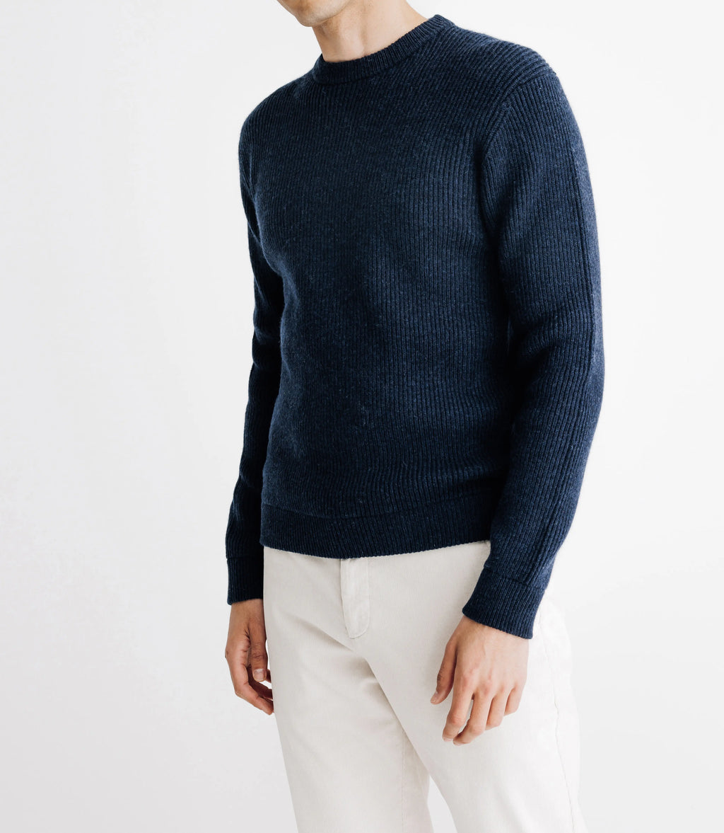 Pull col rond marine - IZAC