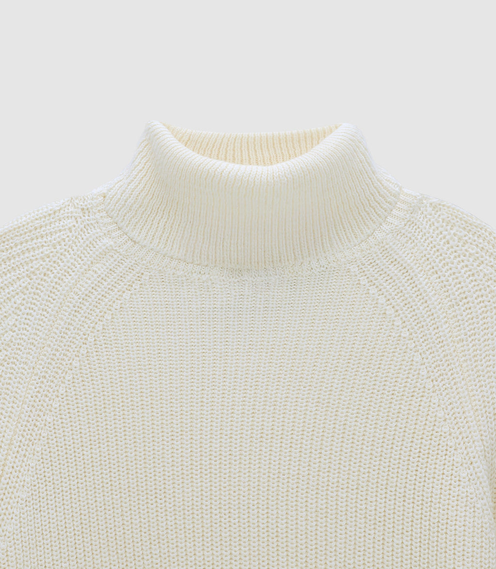 Pull col roulé écru - IZAC