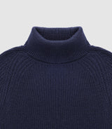 Pull col roulé marine - IZAC