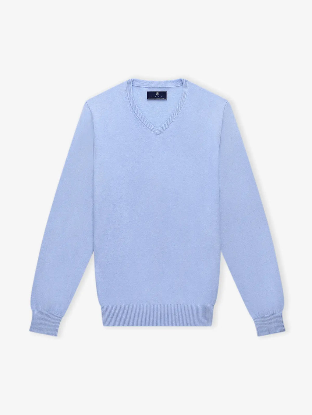 Pull col V bleu ciel - IZAC