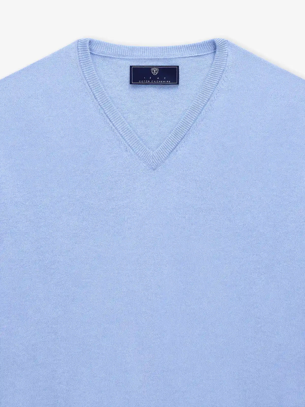 Pull col V bleu ciel - IZAC
