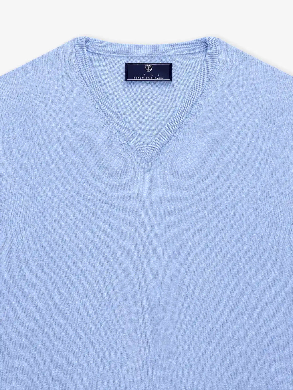 Pull col V bleu ciel - IZAC