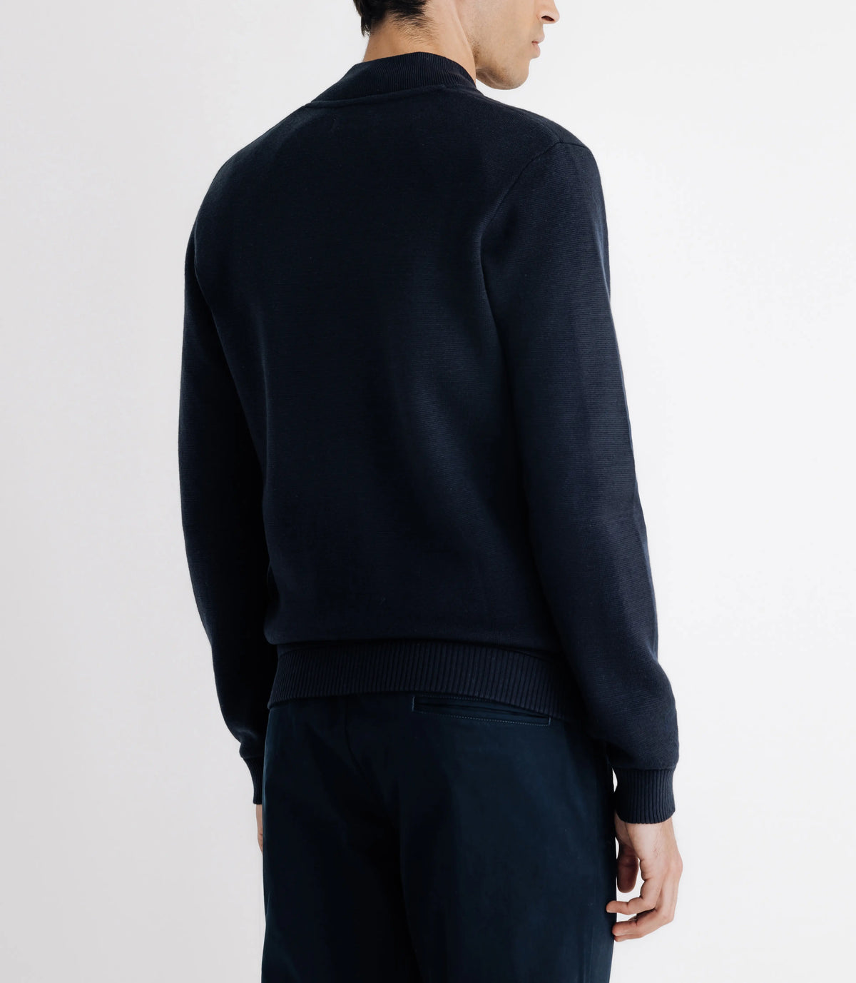 Pull cardigan zippé marine - IZAC
