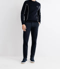 Pull col rond avec broderie marine - IZAC