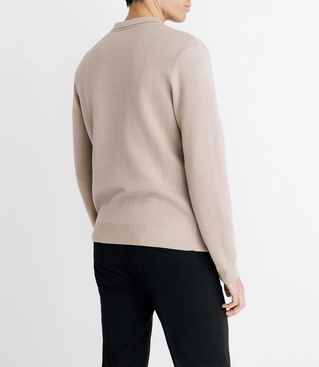 Pull en laine mérinos beige - IZAC