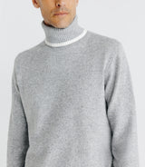 Pull col roulé gris - IZAC