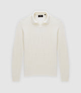 Pull col polo ouvert écru - IZAC