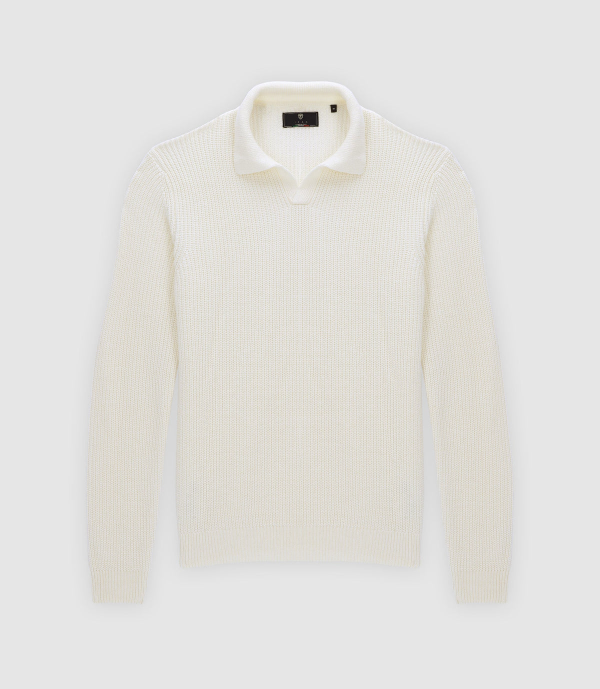 Pull col polo ouvert écru - IZAC