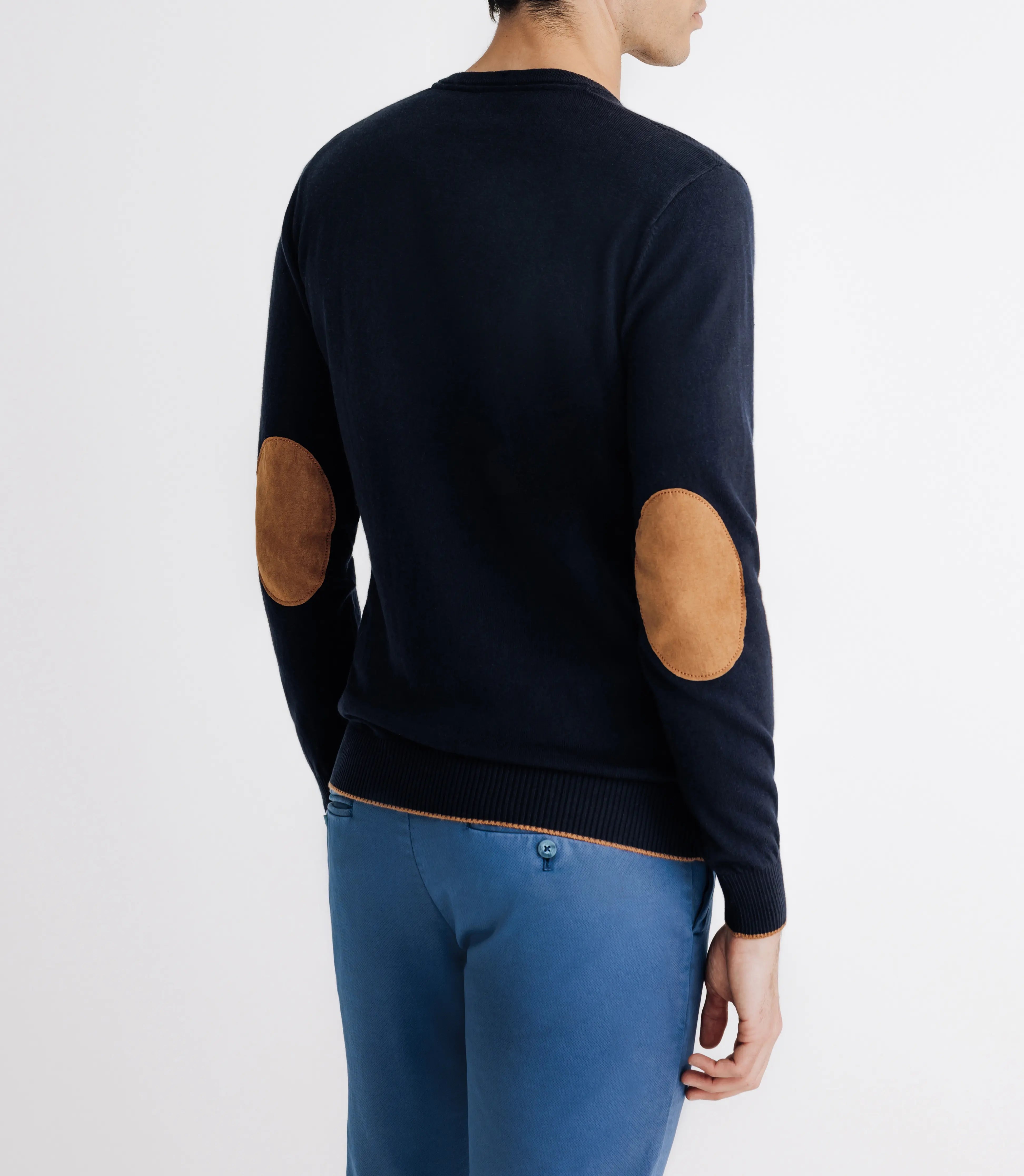 Pull col V manches longues marine - IZAC