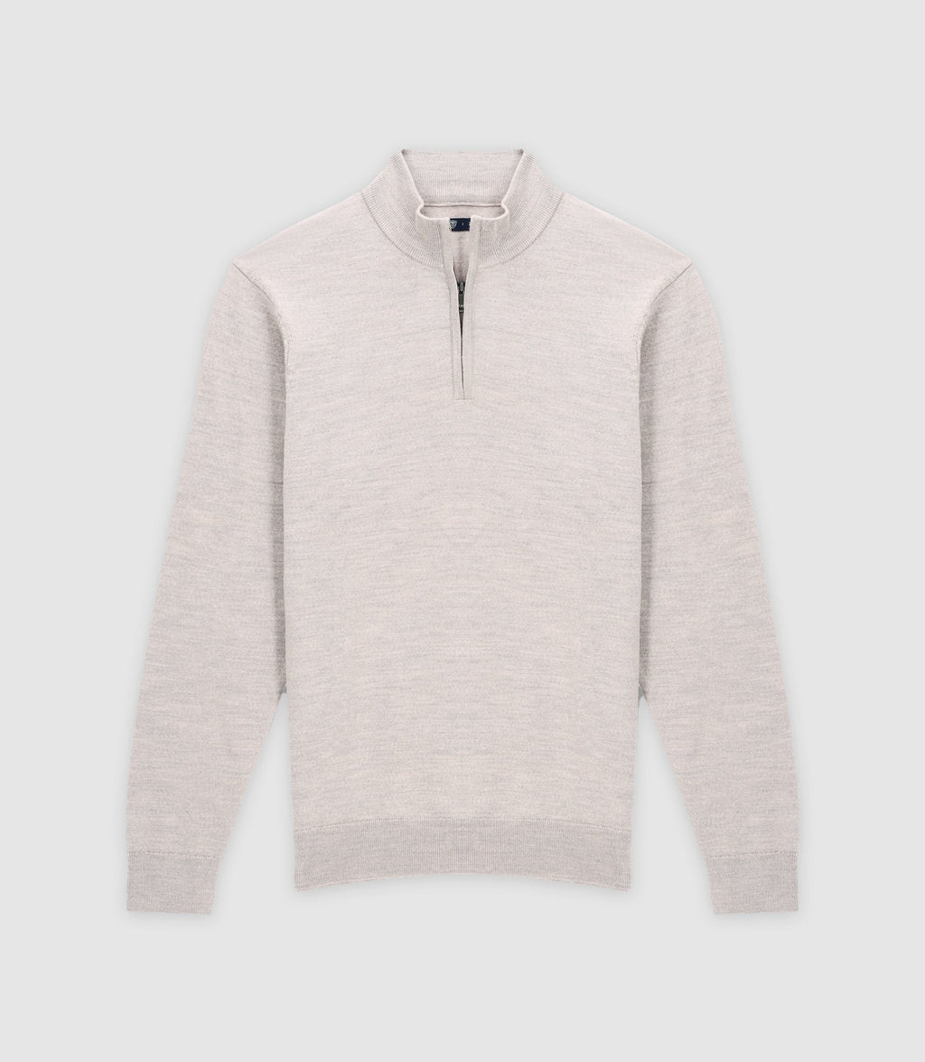 Pull col montant gris beige - IZAC