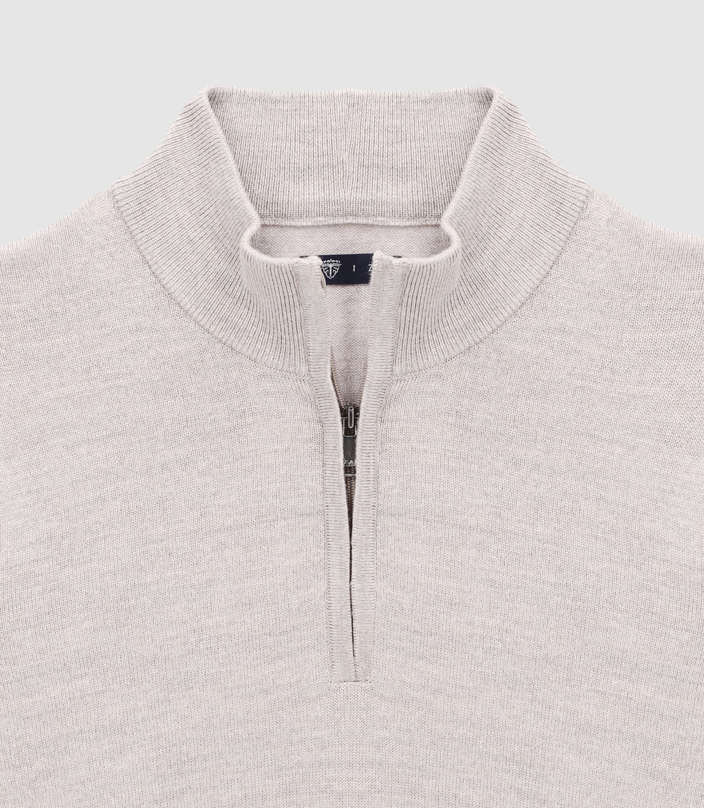 Pull col montant gris beige - IZAC