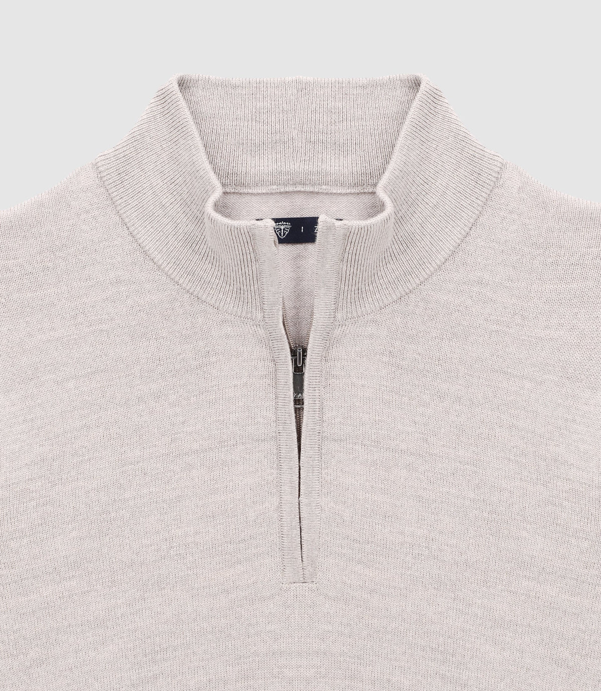 Pull col montant gris beige - IZAC